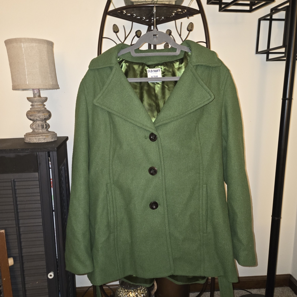 Old Navy Women's Pea Coat in Forest Green